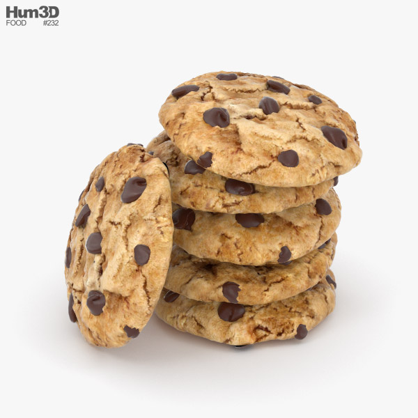 Chocolate Chip Cookie 3D model