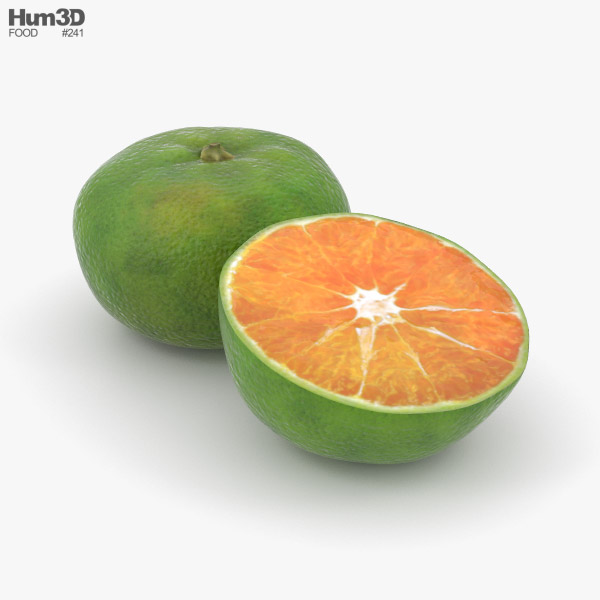 Mandarina verde Modelo 3D