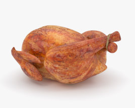 구운 치킨 3D 모델 