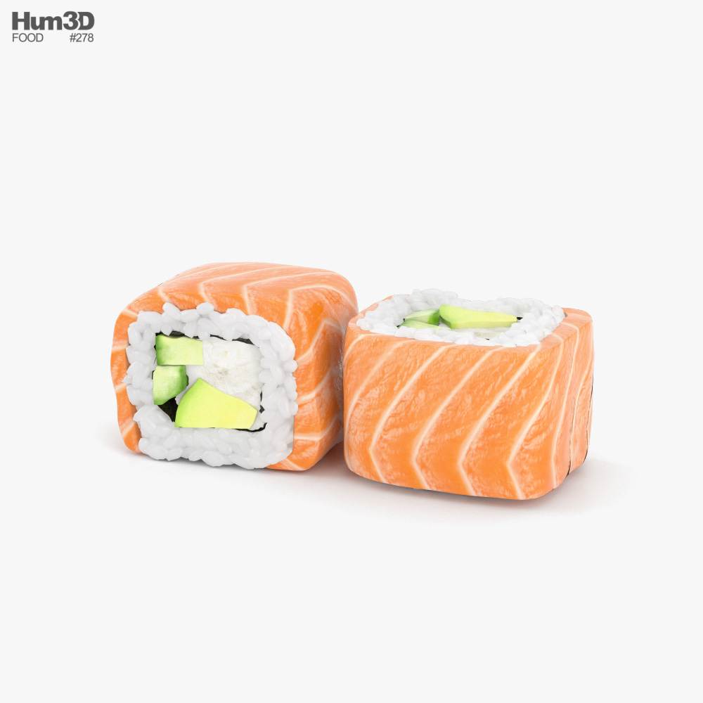 Sushi Philadelphia Roll 3D model