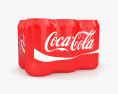 Пластиковая упаковка банок Coca-Cola 3D модель