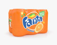 Pacote de latas de Fanta Modelo 3d