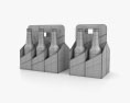4 Pack and 6 Pack 330ml Beer Carriers 3d model