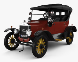 Ford Model T 4door Tourer 1924 3D-Modell