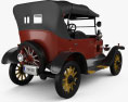 Ford Model T 4door Tourer 1924 3d model back view
