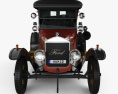 Ford Model T 4door Tourer 1924 Modello 3D vista frontale