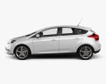 Ford Focus 해치백 2012 3D 모델  side view