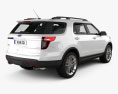 Ford Explorer 2013 3D 모델  back view