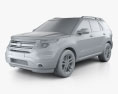Ford Explorer 2013 3D 모델  clay render