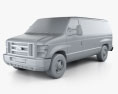 Ford E-series Van 2014 3d model clay render