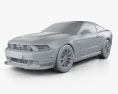 Ford Mustang Boss 302 2014 Modello 3D clay render