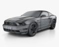 Ford Mustang GT 2012 3D-Modell wire render