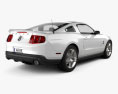 Ford Mustang Shelby GT500 2014 3D 모델  back view