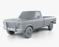 Ford F150 1978 3d model clay render