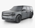 Ford Flex 2015 3d model wire render