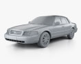 Ford Crown Victoria 2006 3d model clay render