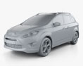 Ford Grand C-max 2015 3d model clay render