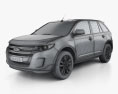 Ford Edge 2015 3d model wire render