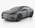 Ford Fusion (Mondeo) 2016 3D模型 wire render