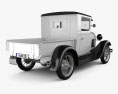 Ford Model A Pickup Closed Cab 1928 3D 모델  back view