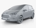 Ford B-MAX 2016 3D模型 clay render