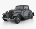 Ford Model B De Luxe Coupe V8 1932 3d model wire render