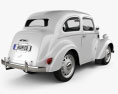 Ford Anglia E494A 2 puertas Saloon 1949 Modelo 3D vista trasera