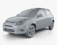 Ford Ka (Brasilien) 2015 3D-Modell clay render