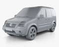 Ford Tourneo Connect LWB 2014 3D-Modell clay render