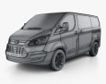 Ford Tourneo Custom SWB 2014 3D模型 wire render
