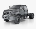 Ford F-650 / F-750 Double Cab Chassis 2014 3d model wire render