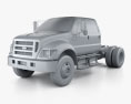 Ford F-650 / F-750 Double Cab Chassis 2014 3d model clay render