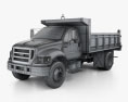 Ford F-650 / F-750 Muldenkipper 2014 3D-Modell wire render
