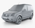 Ford Tourneo Connect SWB 2014 3d model clay render