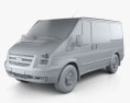 Ford Transit Tourneo SWB Low Roof 2014 3D模型 clay render
