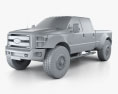 Ford F-554 Extreme Crew Cab pickup 2014 3d model clay render