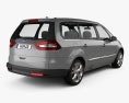 Ford Galaxy (Mk3) 2014 3D 모델  back view