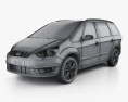 Ford Galaxy (Mk3) 2014 3D-Modell wire render