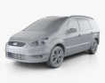 Ford Galaxy (Mk3) 2014 3D模型 clay render