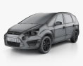 Ford S-Max 2014 Modello 3D wire render