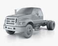 Ford F-650 / F-750 Super Cab Chassis 2014 3d model clay render