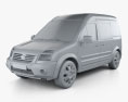 Ford Transit Connect LWB 2014 3d model clay render