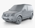 Ford Transit Connect SWB 2014 Modelo 3D clay render