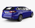 Ford Mondeo wagon 2016 3d model back view