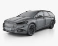 Ford Mondeo wagon 2016 3d model wire render