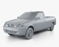 Ford Courier 2014 3D 모델  clay render