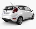 Ford Fiesta 해치백 3도어 (US) 2012 3D 모델  back view