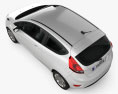 Ford Fiesta 해치백 3도어 (US) 2012 3D 모델  top view