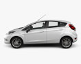 Ford Fiesta 해치백 5도어 (EU) 2012 3D 모델  side view