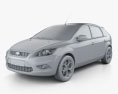 Ford Focus hatchback 5-door 2014 3d model clay render